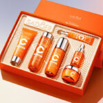 SADOER 5-in-1 Vitamin C Brightening & Radiance Skincare Gift Set 100g+30ml+130ml+100ml+50g+20g
