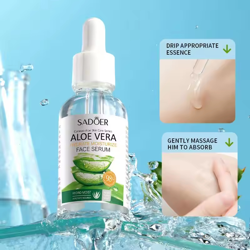 SADOER Aloe Vera Hydrating and Moisturizing Essence 30ml (4) SADOER Aloe Vera Hydrating and Moisturizing Essence 30ml - Image 1