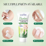SADOER Aloe Vera Vitamin E Smoothing and Flawless Hair Removal Cream 100g - Image 6