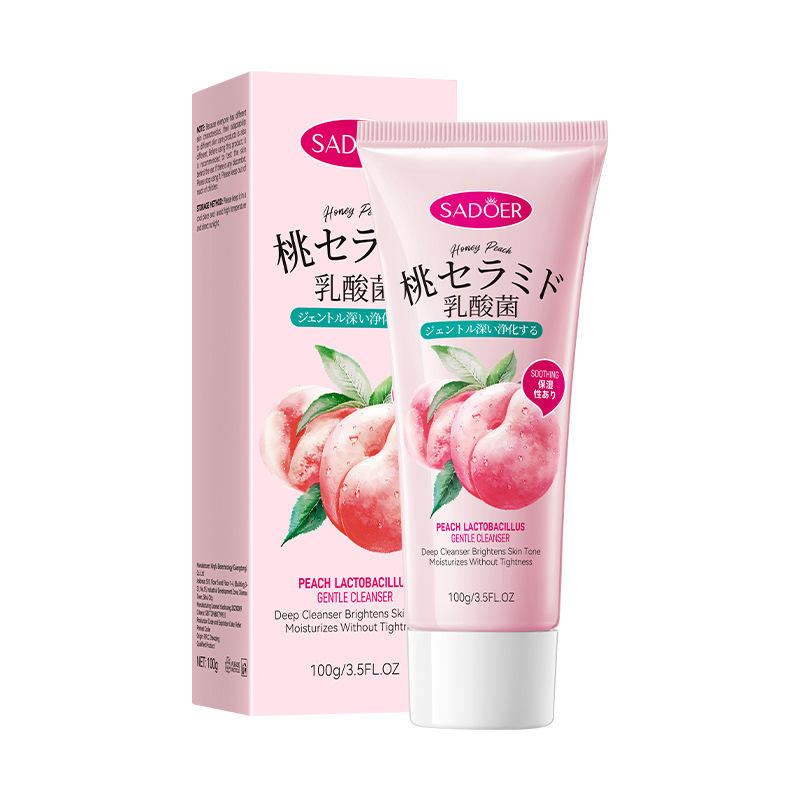 SADOER Peach Probiotic Gentle Cleansing Milk 100g (5) SADOER Peach Probiotic Gentle Cleansing Milk 100g - Image 1
